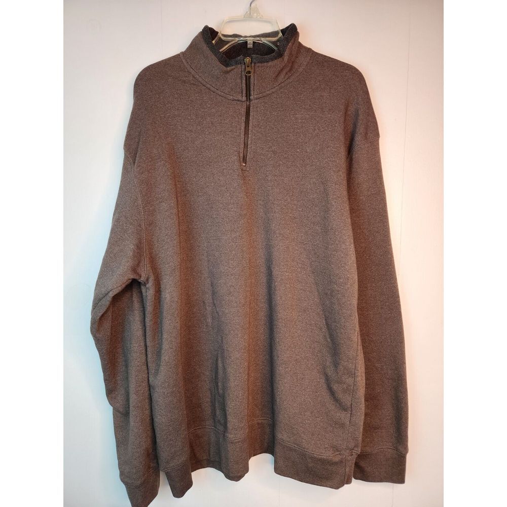 Red Head Men's Sweatshirt Jacket Brown Grey 1/4 Zip‎ XL Athleisure